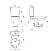 Star Buy Bathroom Suite with Bath - Toilet - Basin Set - Optional Taps & Wastes - by Bathcenter